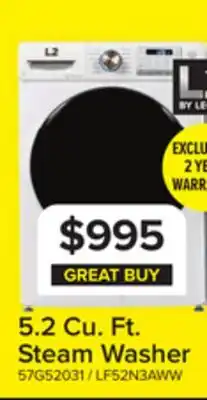 Leon's L2 White Front Load Washer (5.2 Cu. Ft) - LF52N3AWW offer