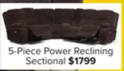 Leon's Maxwell 5-Piece Power Reclining Sectional - Brown offer