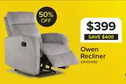 Leon's Owen Recliner - Grey offer