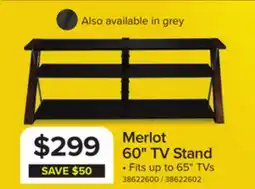 Leon's Merlot 60 TV Stand - Espresso, Black offer