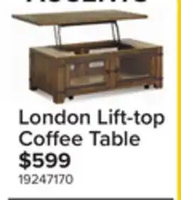 Leon's London 50 Lift-Top Coffee Table - Natural Pine offer