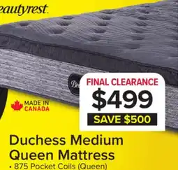 Leon's Beautyrest Duchess Medium Queen Mattress offer