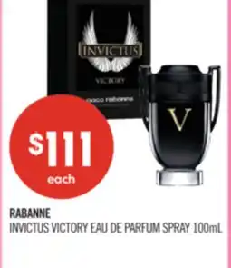 Shoppers Drug Mart RABANNE INVICTUS VICTORY EAU DE PARFUM SPRAY offer