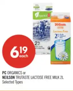 Shoppers Drug Mart PC ORGANICS or NEILSON TRUTASTE LACTOSE FREE MILK offer