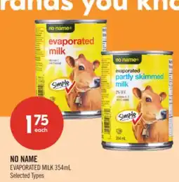Shoppers Drug Mart NO NAME EVAPORATED MILK offer