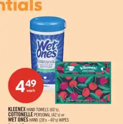 Shoppers Drug Mart KLEENEX HAND TOWELS (60's), COTTONELLE PERSONAL (42's) or WET ONES HAND (28's - 40's) WIPES offer