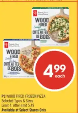 Shoppers Drug Mart PC WOOD FIRED FROZEN PIZZA offer