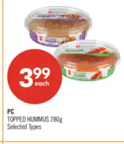 Shoppers Drug Mart PC TOPPED HUMMUS offer