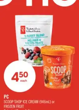 Shoppers Drug Mart PC SCOPE SHOP CREAM or FROZEN FRUIT offer