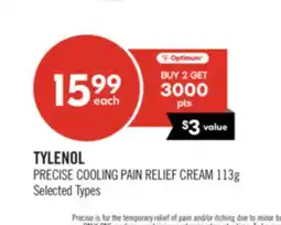 Shoppers Drug Mart TYLENOL PRECISE COOLING PAIN RELIEF CREAM offer