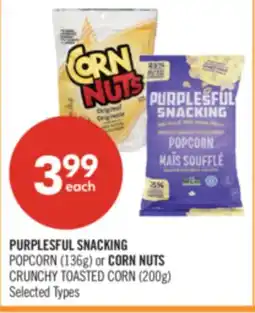 Shoppers Drug Mart PURPLESFUL SNACKING POPCORN (136g) or CORN NUTS CRUNCHY TOASTED CORN (200g) offer