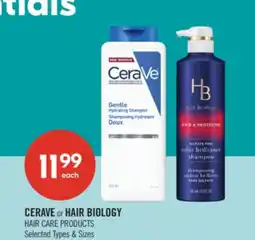 Shoppers Drug Mart CERAVE or HAIR BIOLOGY HAIR CARE PRODUCTS offer