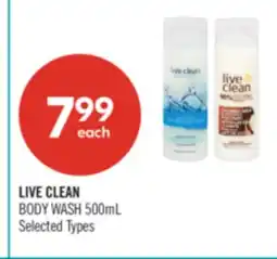 Shoppers Drug Mart LIVE CLEAN BODY WASH offer