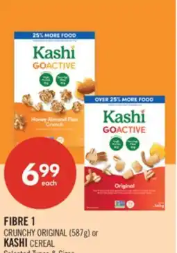 Shoppers Drug Mart FIBRE 1 CRUNCHY ORIGINAL (587g) or KASHI CEREAL offer