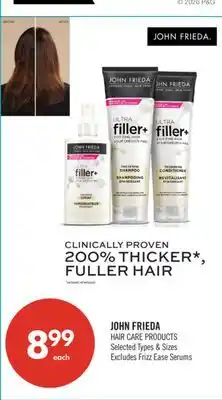 Shoppers Drug Mart JOHN FRIEDA HAIR CARE PRODUCTS offer