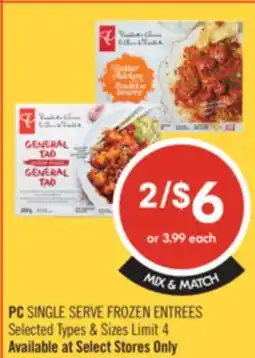 Shoppers Drug Mart PC SINGLE SERVE FROZEN ENTREES offer