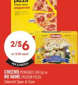 Shoppers Drug Mart CHEEMO PEROGIES (907g) or NO NAME FROZEN PIZZA offer