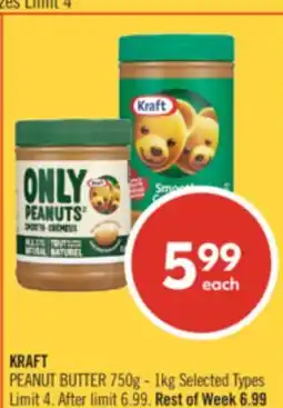 Shoppers Drug Mart KRAFT PEANUT BUTTER offer