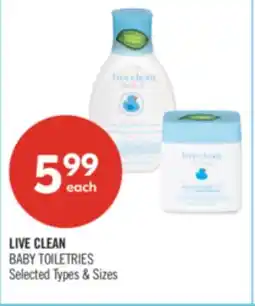 Shoppers Drug Mart LIVE CLEAN BABY TOILETRIES offer