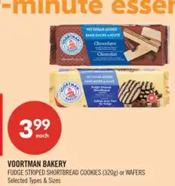 Shoppers Drug Mart VOORTMAN BAKERY FUDGE STRIPED SHORTBREAD COOKIES (320g) or WAFERS offer