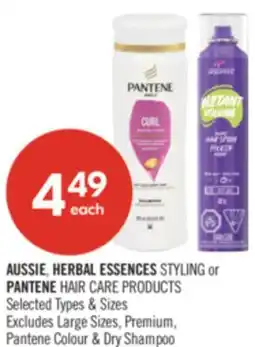 Shoppers Drug Mart AUSSIE, HERBAL ESSENCES STYLING or PANTENE HAIR CARE PRODUCTS offer