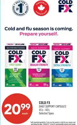 Shoppers Drug Mart COLD FX DAILY SUPPORT CAPSULES offer