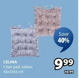 JYSK CELINA Chair pad, velour offer
