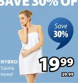 JYSK Nybro Sauna towel offer