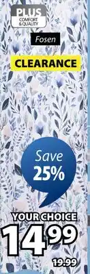 JYSK Fosen Shower Curtain offer