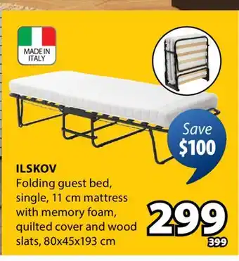 JYSK ILSKOV Folding guest bed offer
