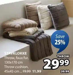 JYSK Stavklokke Throw offer