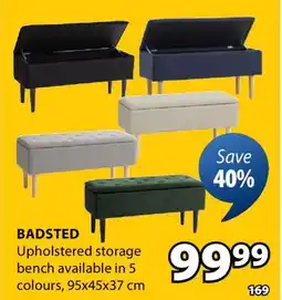 JYSK Badsted Upholstered storage bench offer