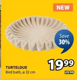 JYSK Turteldue Bird bath offer