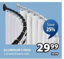 JYSK Aluminum Curve Curved shower rod offer