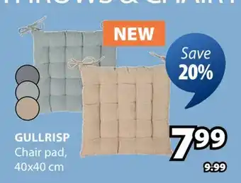 JYSK Gullrisp Chair pad offer