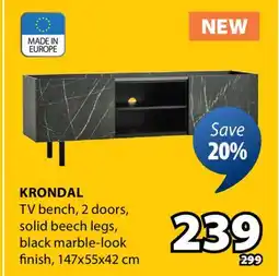 JYSK Krondal TV bench offer