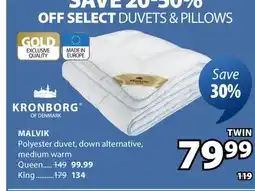 JYSK MALVIK Polyester duvet, down alternative,medium warm offer