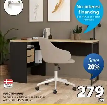 JYSK Function Plus Corner desk offer