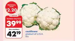 Wholesale Club Cauliflower offer