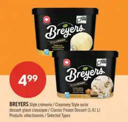Pharmaprix BREYERS Style Creamery Style or Classic Frozen Dessert offer