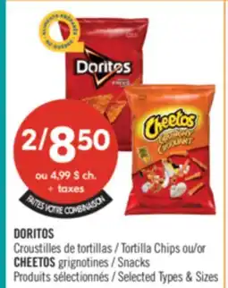 Pharmaprix Doritos Tortilla Chips or Cheetos Snacks offer