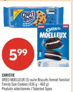 Pharmaprix CHRISTIE OREO MOELLEUX (5) or Biscuits Family Size Cookies (436 g - 460 g) offer
