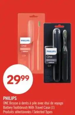 Pharmaprix PHILIPS ONE Battery Toothbrush With Travel Case (1) offer