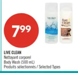 Pharmaprix LIVE CLEAN Nettoyant corporel Body Wash offer