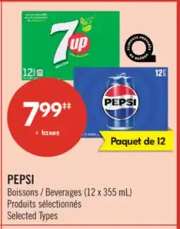 Pharmaprix PEPSI Beverages offer