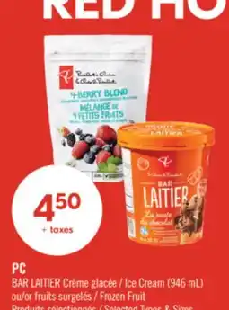 Pharmaprix PC Ice Cream or Frozen Fruit offer