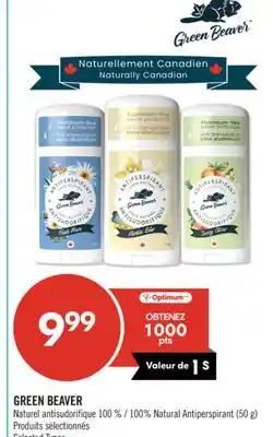 Pharmaprix GREEN BEAVER 100% Natural Antiperspirant (50 g) offer