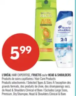 Pharmaprix L'OREAL HAIR EXPERTISE, FRUCTIS, or HEAD & SHOULDERS Hair Care Products offer