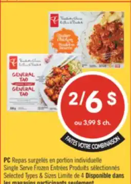Pharmaprix PC Single Serve Frozen Entrées offer