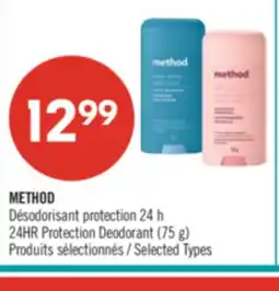 Pharmaprix METHOD 24HR Protection Deodorant offer